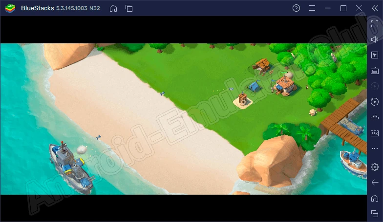 Игровой интерфейс Boom Beach на Windows