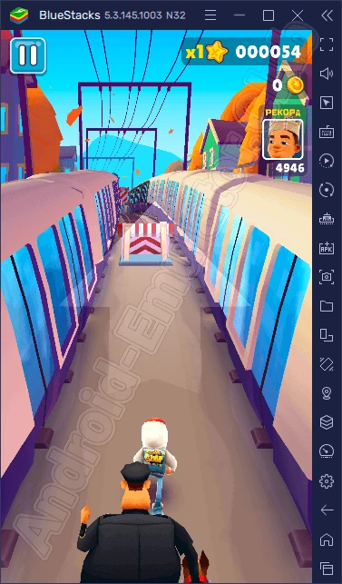 Игровой интерфейс Subway Surfers на ПК