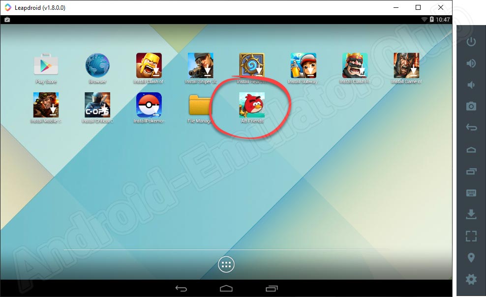 Иконка Android-игры, установленной через LeapDroid на компьютере