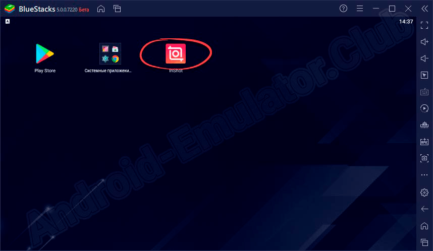 Иконка Видео редактор и фото Музыка - InShot на рабочем столе BlurStacks